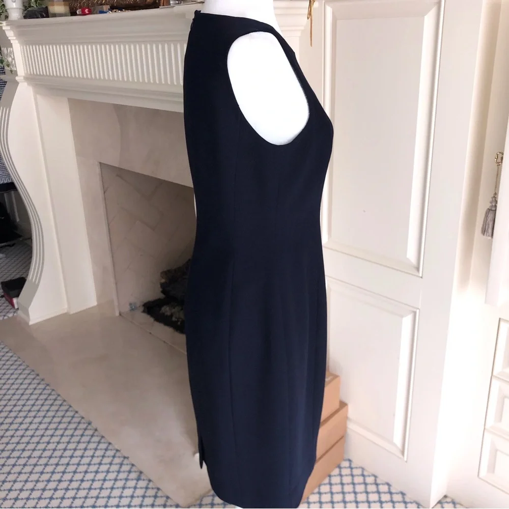 Worth Collection Navy Blue Sleeveless Dress Size 8 - Picture 2 of 6